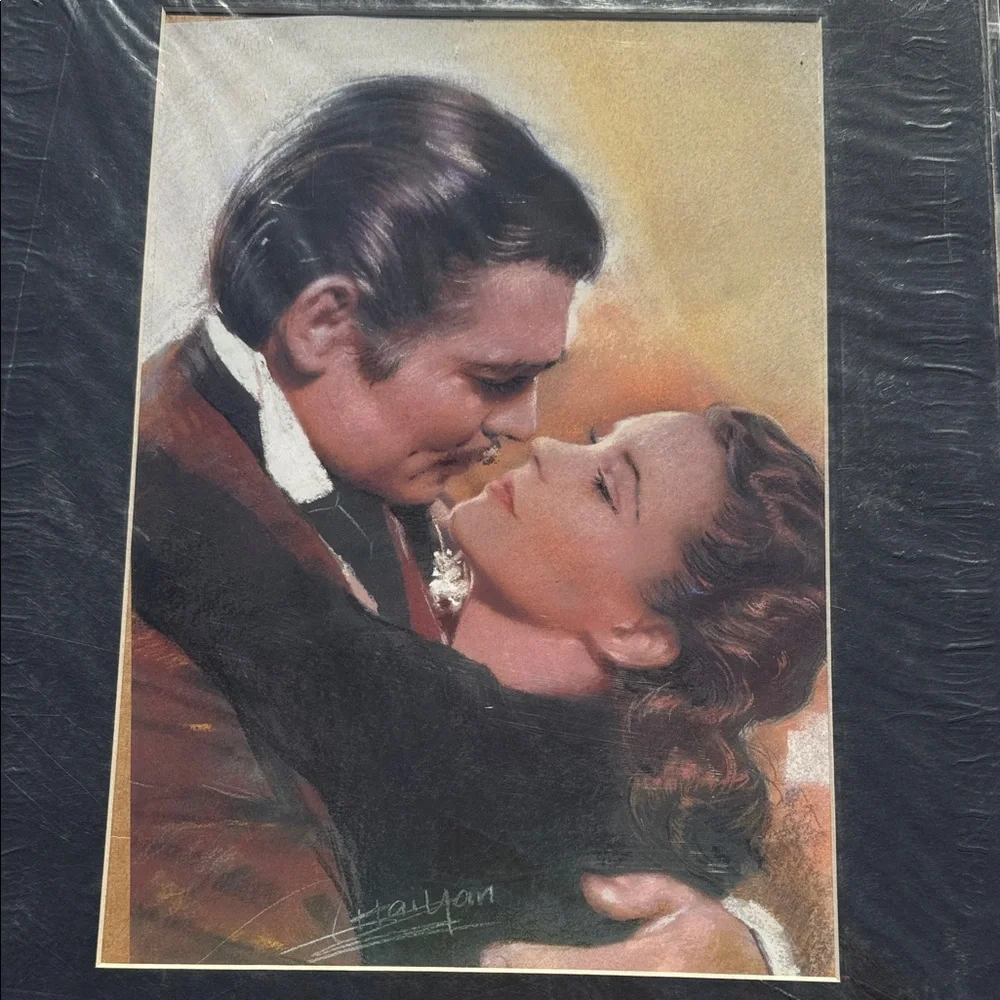 Romantic Vintage Art Print Scarlett & Rhett